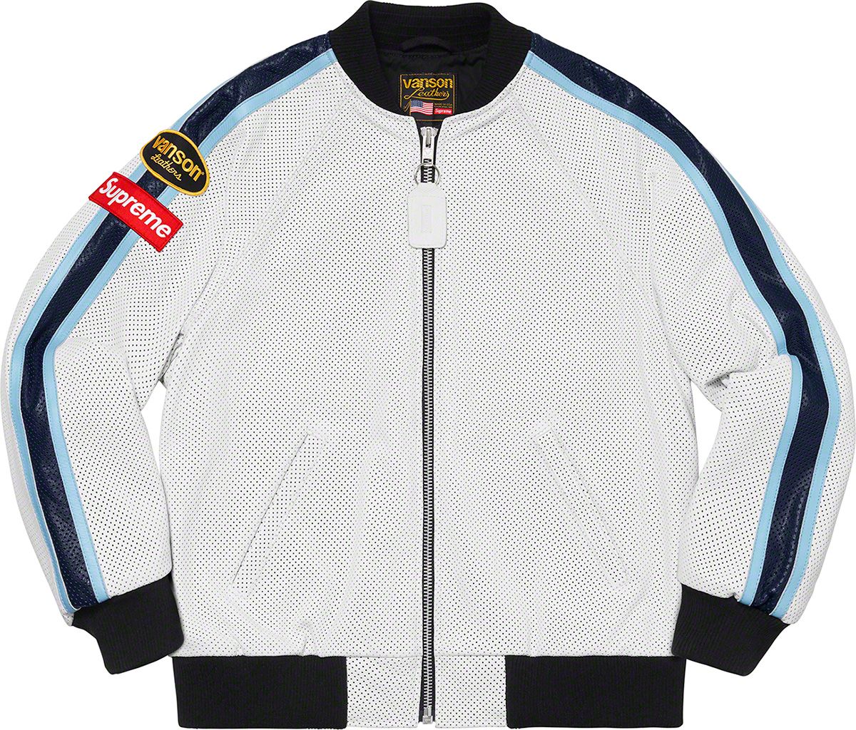 ジャケット・アウター Supreme Vanson Perforated Bomber Jacket 137168d8f1622a65be9a9baede0045