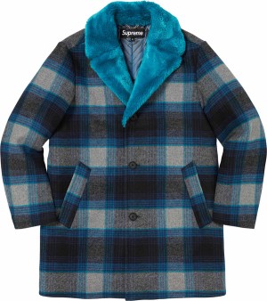 Faux Fur Collar Car Coat