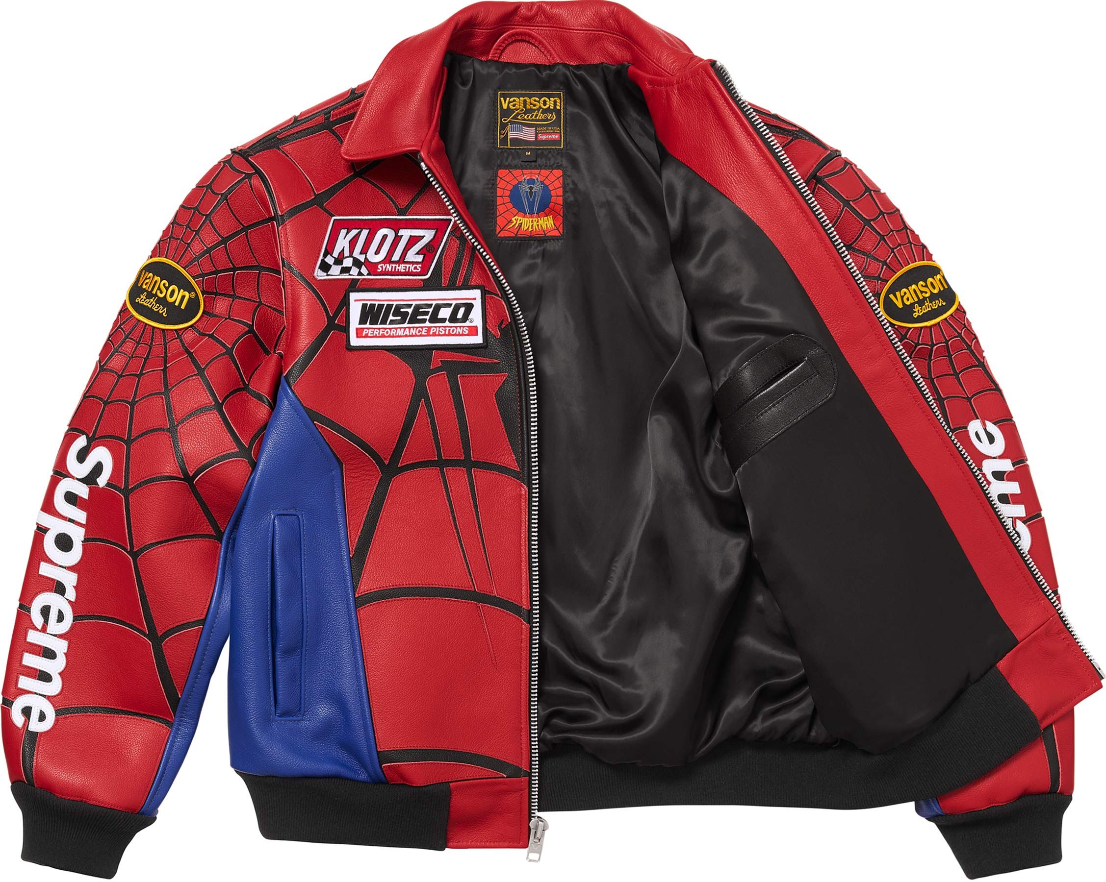 トップス Supreme Vanson Leathers Spider-Man L Spring/Summer 2026 Preview – Supreme