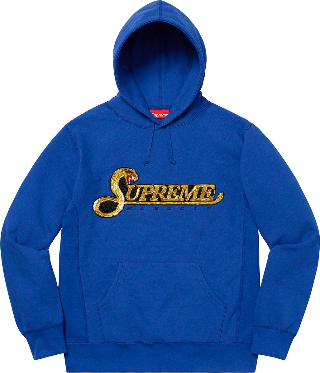 トップス supreme Sequin Viper Hooded Sweatshirt Fall/Winter 2019 Preview – Supreme