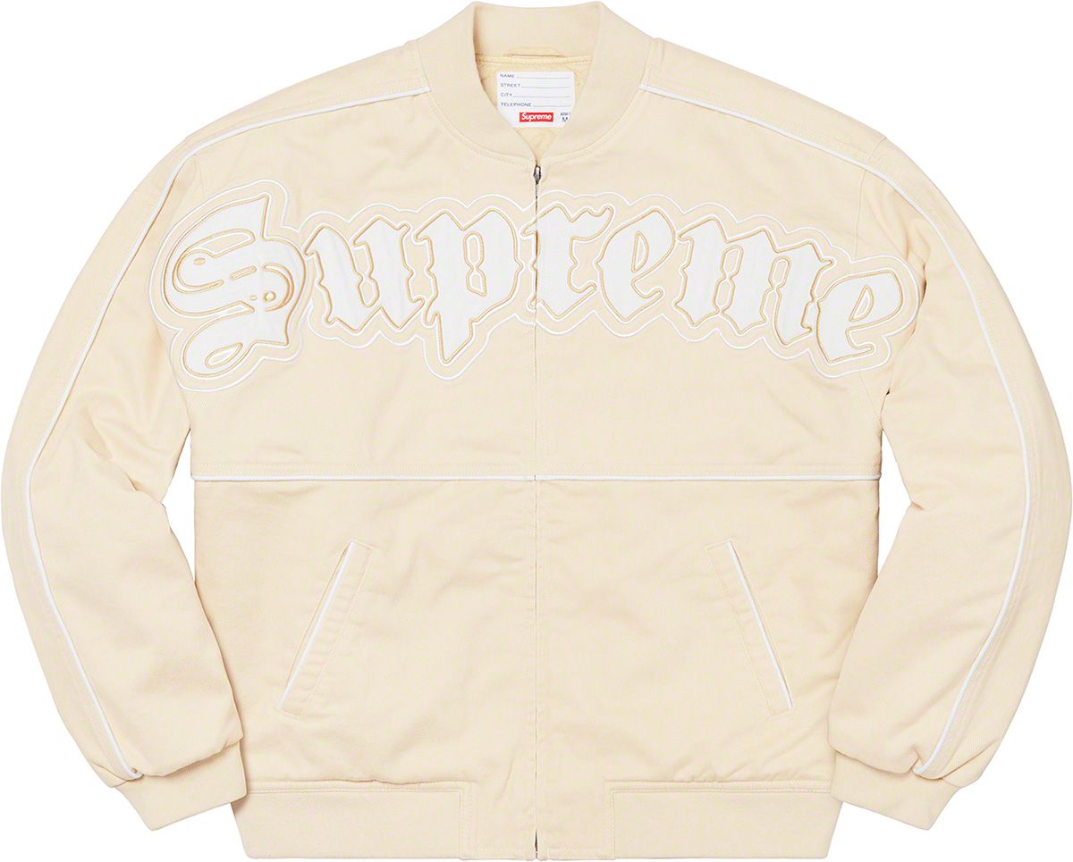 ジャケット・アウター Supreme Twill Old English Varsity Jacket Spring/Summer 2021 Preview – Supreme