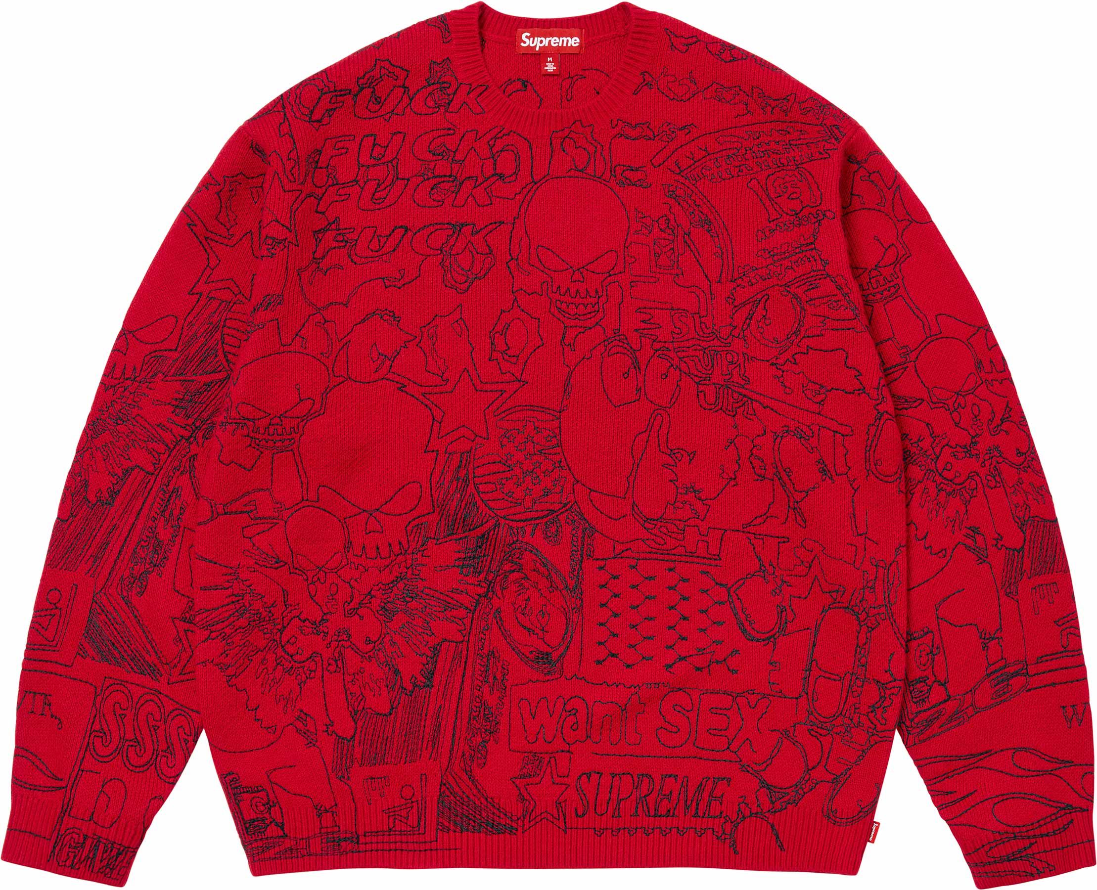 トップス SUPREME Collage Embroidered Knit Sweater Spring/Summer 2026 Preview – Supreme