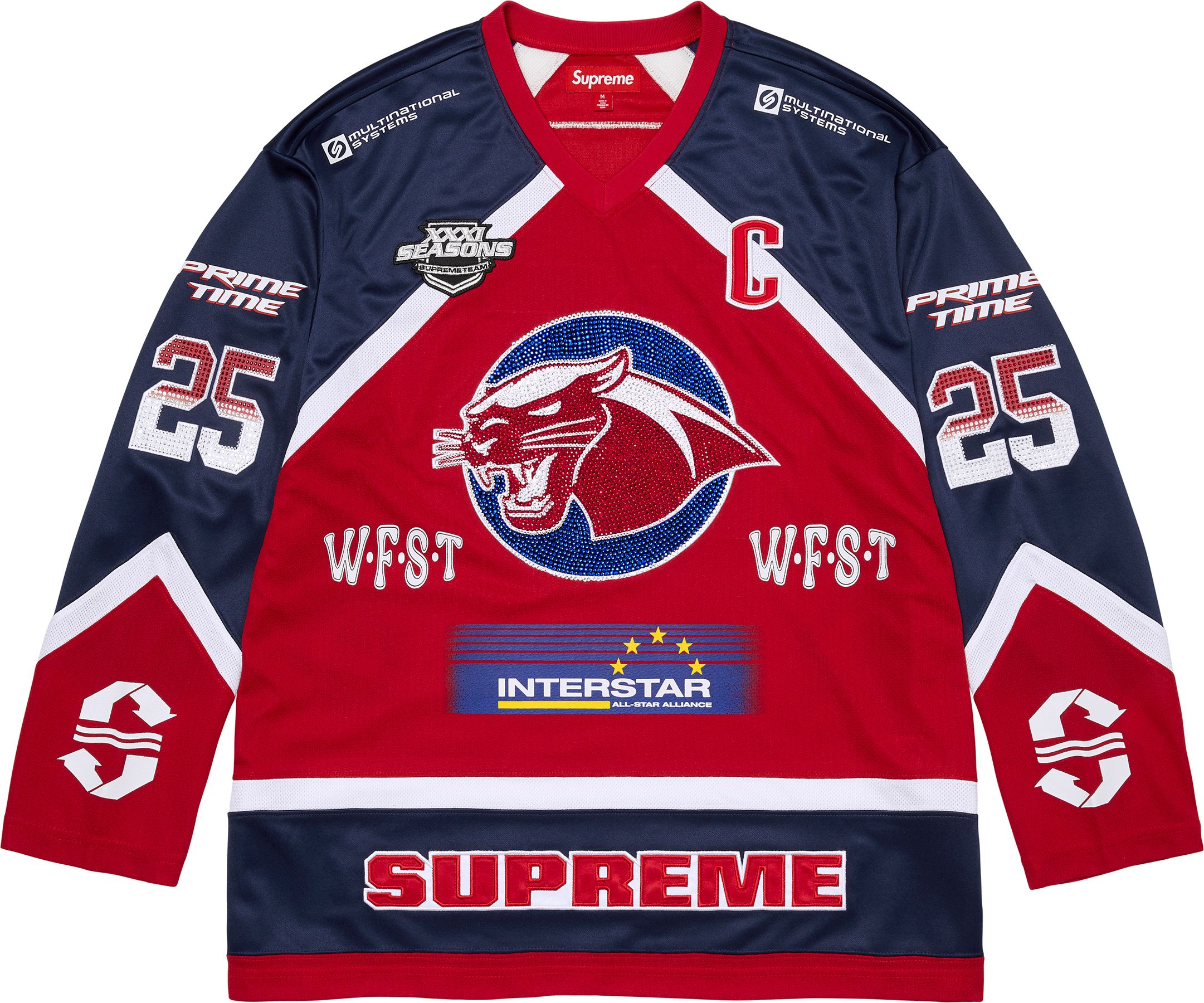 トップス supreme Rhinestone Hockey Jersey 25SS Spring/Summer 2025 Preview – Supreme
