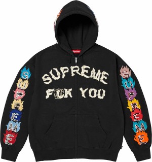 Fuck You Zip Up Hooded Sweatshirt
