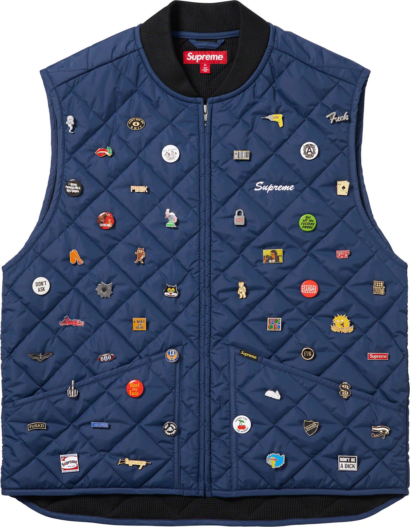 ジャケット・アウター Supreme Pins Quilted Work Vest Fall/Winter 2023 Preview – Supreme