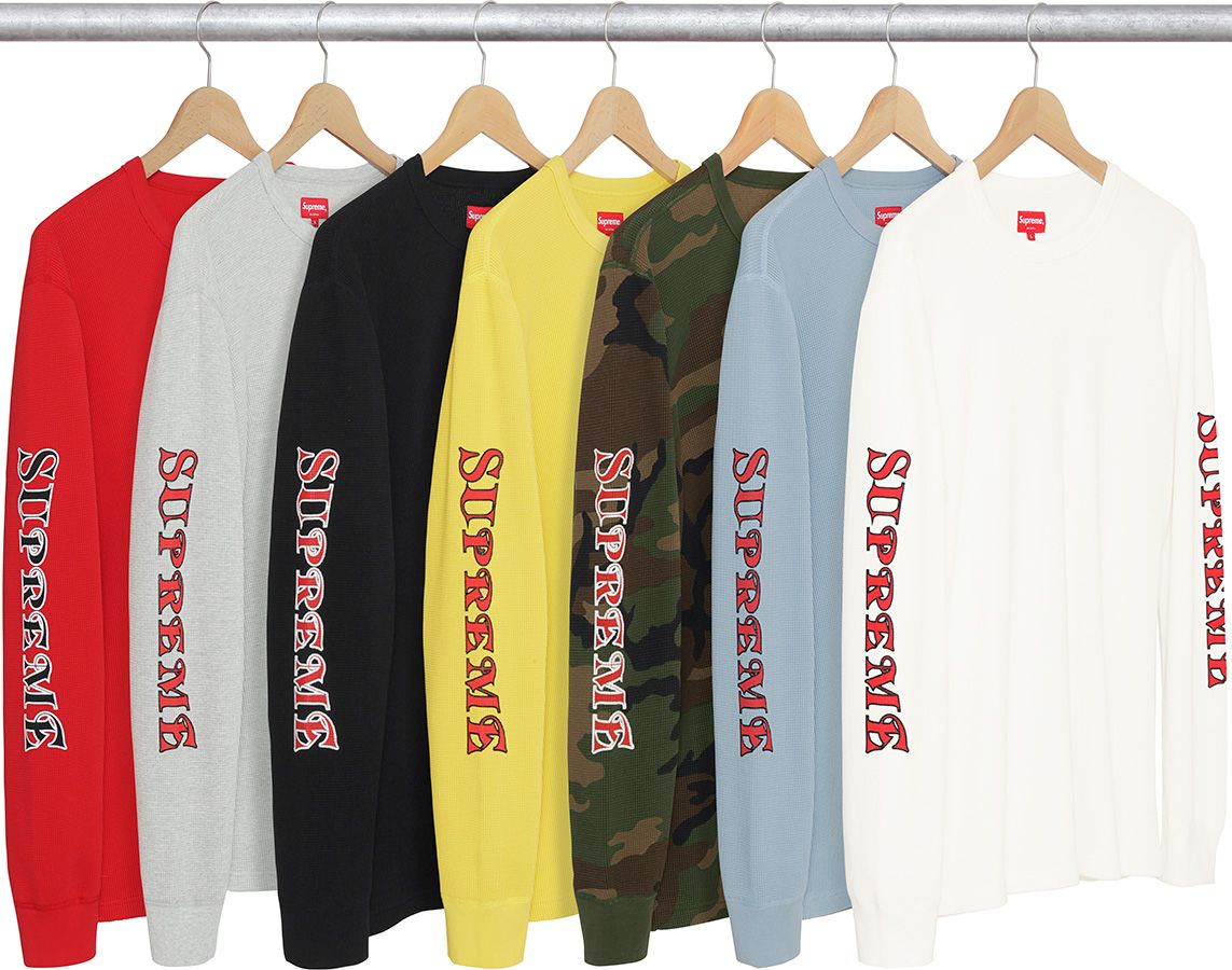 Supreme Logo Waffle Thermal Mサイズ　サーマル Fall/Winter 2017 Preview – Supreme