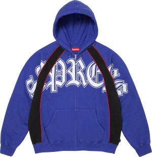 Paneled Zip Up Hooded Sweatshirt