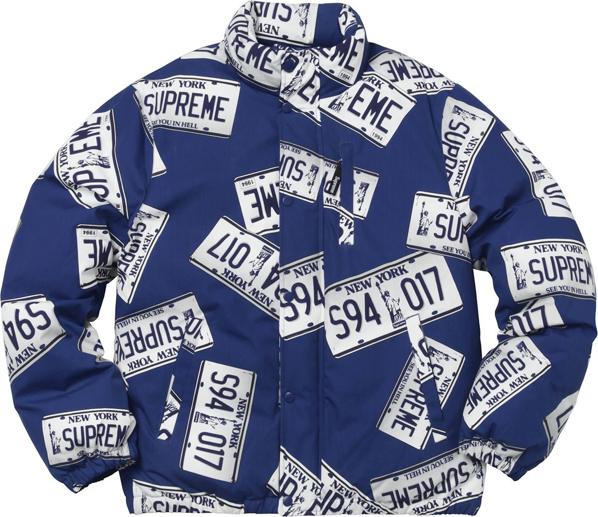 SUPREME ナンバープレートダウンジャケット　XL Fall/Winter 2017 Preview – Supreme