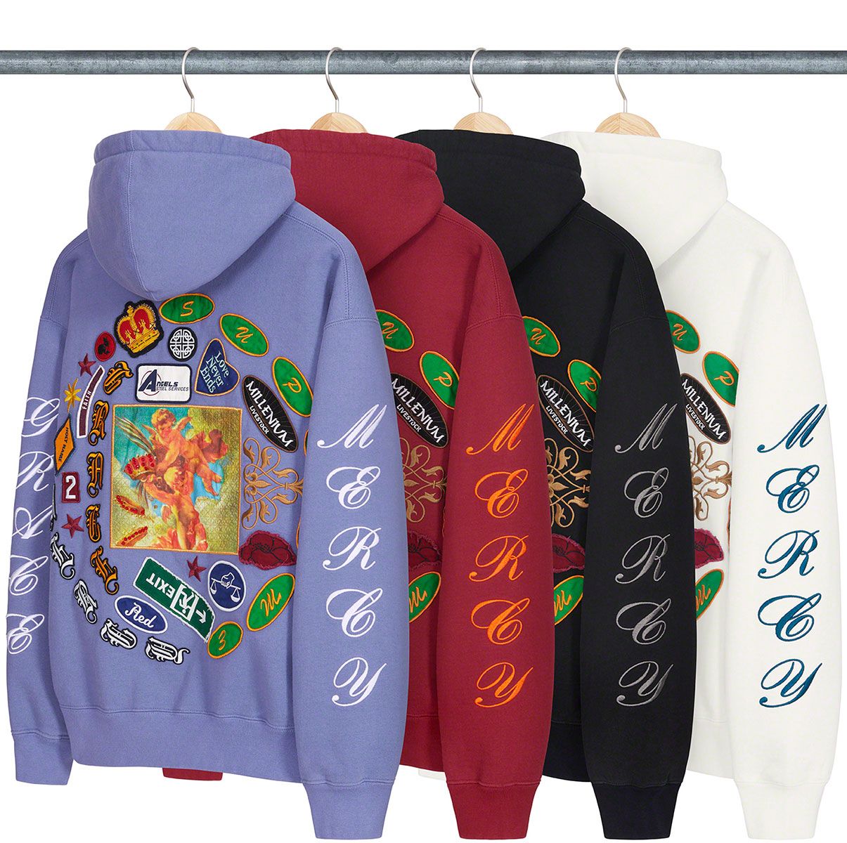 トップス Supreme Patches Spiral Hooded Sweatshirt Spring/Summer 2023 Preview – Supreme