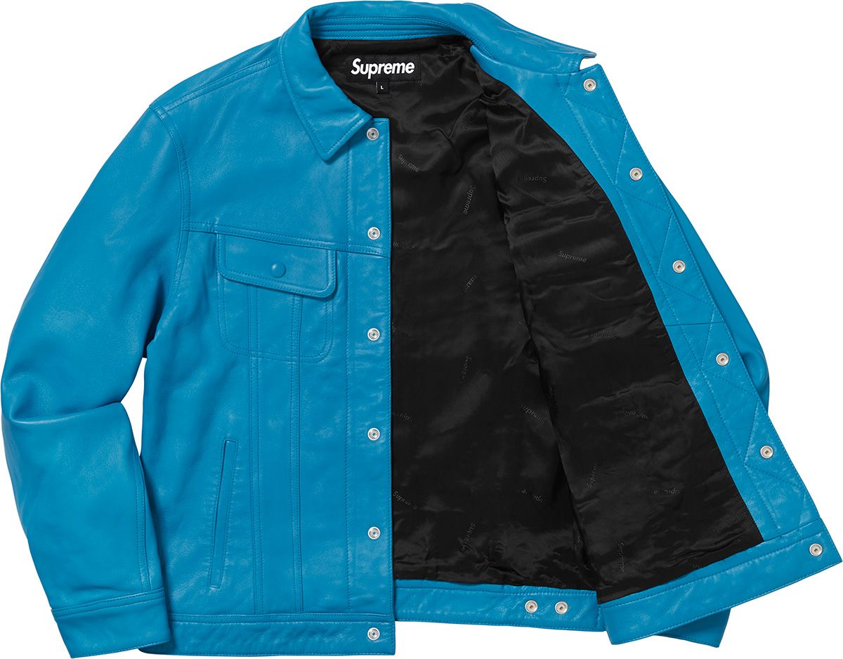 ジャケット・アウター Supreme Leather Trucker Jacket Fall/Winter 2018 Preview – Supreme