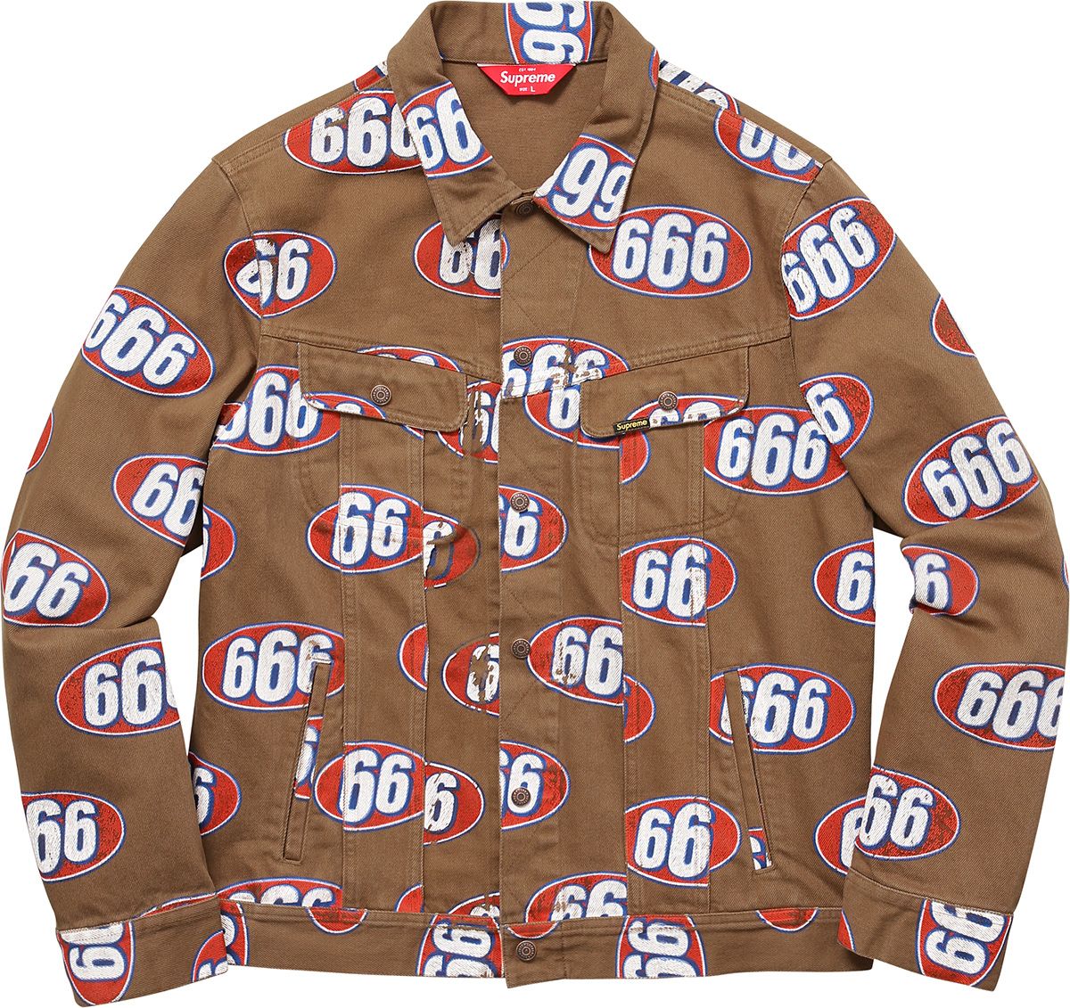 【希少】Supreme 666 Denim Trucker Jacket M Spring/Summer 2017 Preview – Supreme