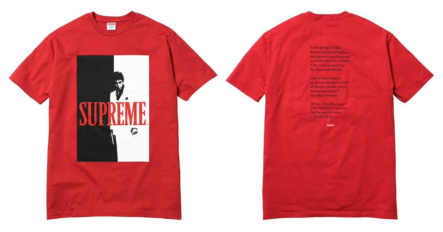 M新品 Supreme(シュプリーム)×スカーフェイス トニーモンタナ Tシャツ Supreme/Scarface™ – Gallery – Supreme