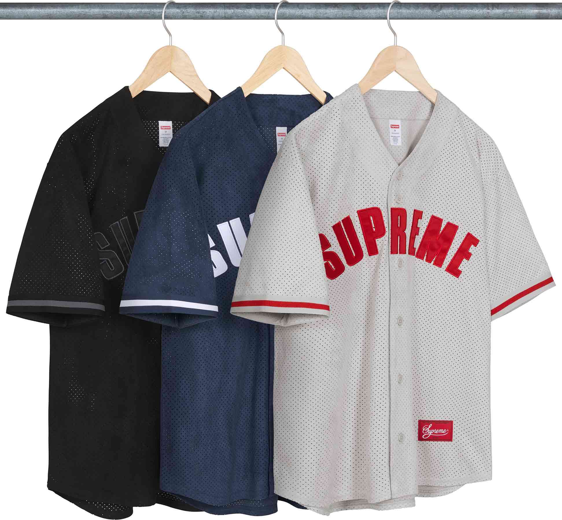 トップス Supreme Ultrasuede Mesh Baseball Jersey Spring/Summer 2024 Preview – Supreme