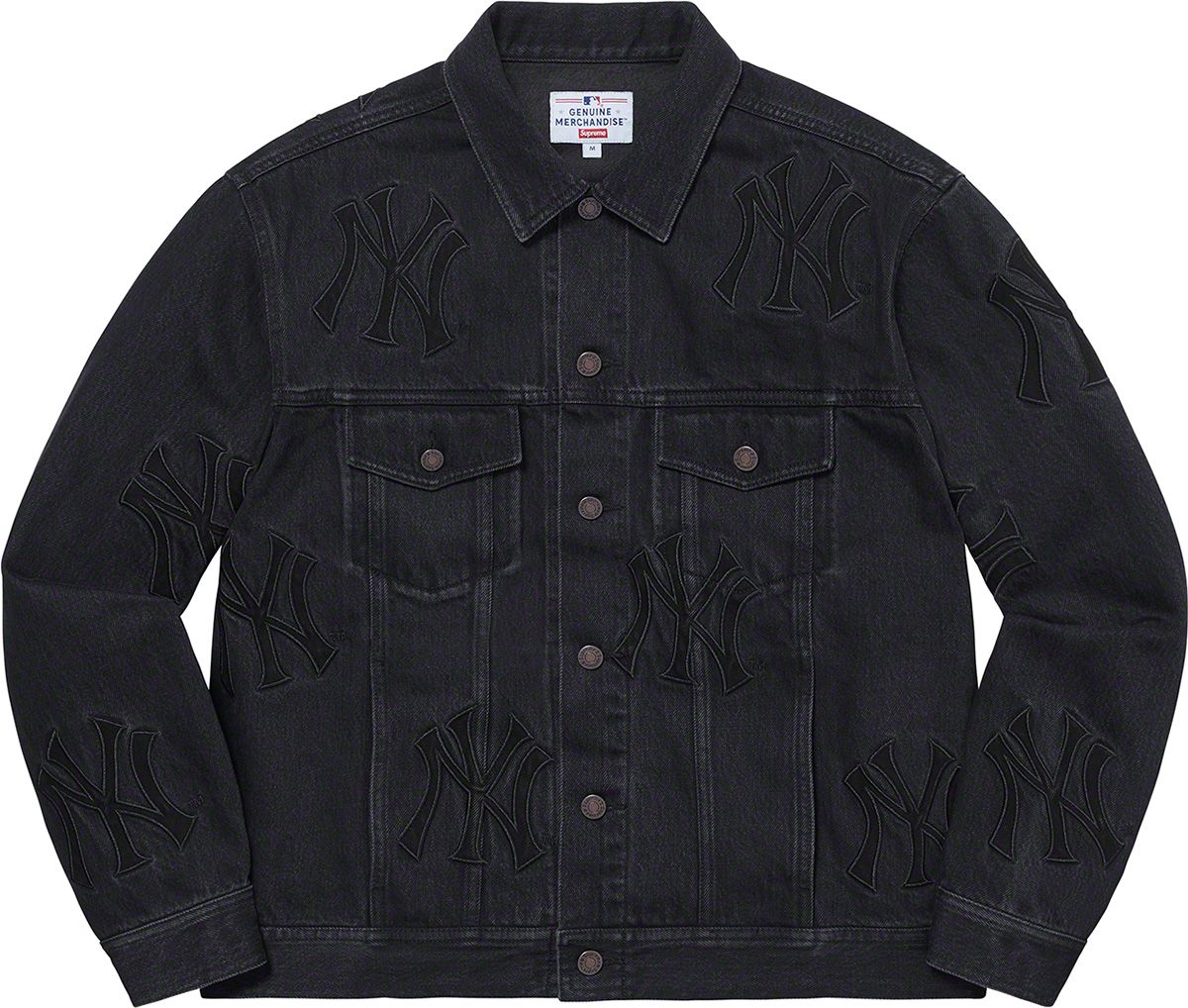 Supreme ブラックデニムジャケット ヤンキース刺繍 Fall/Winter 2021 Preview – Supreme