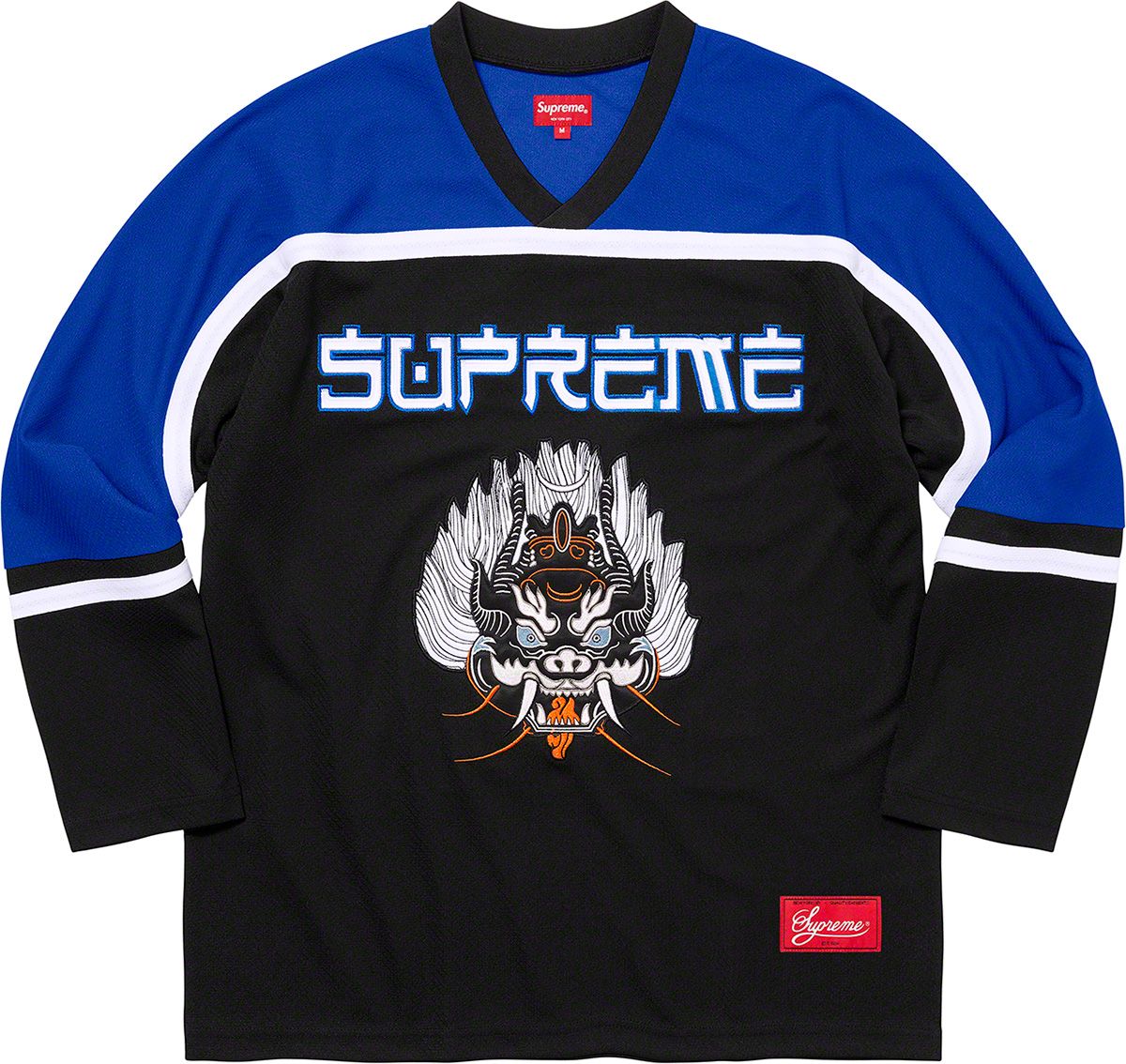 トップス Supreme 2021 Hockey Jersey Black Blue 9d29ece3507e80bc9789750304195a