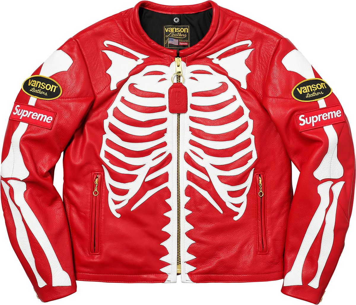 ジャケット・アウター Supreme Vanson Leathers Skeleton Jacket Fall/Winter 2017 Preview – Supreme