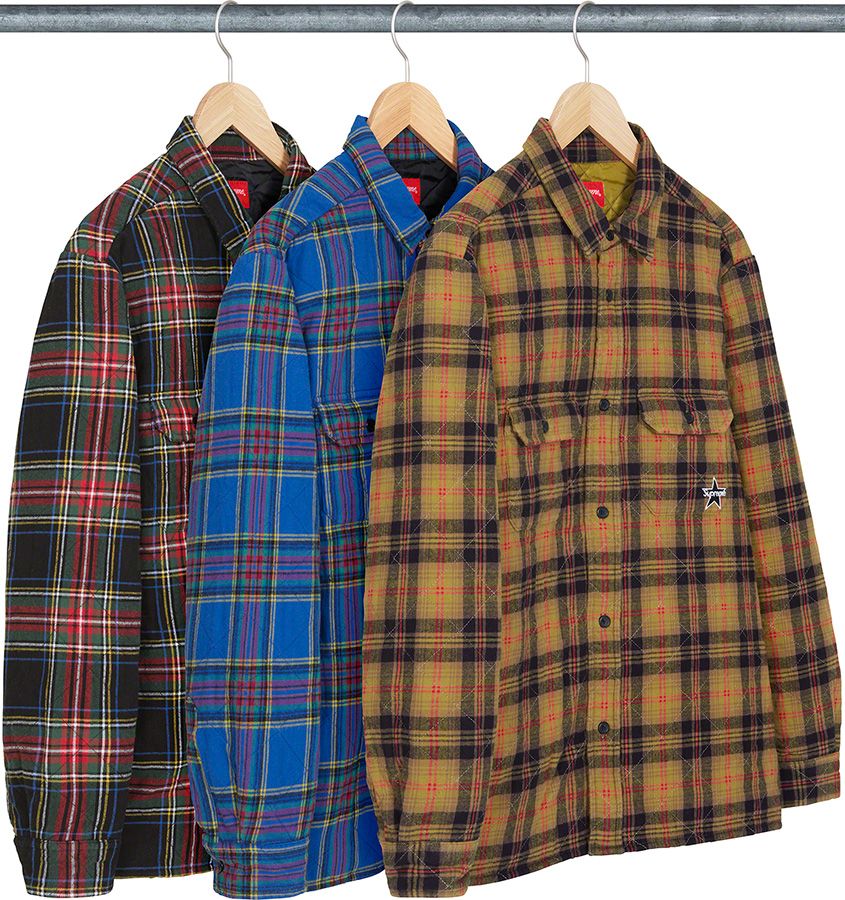 ジャケット・アウター Supreme - Quilted Plaid Flannel Shirt Fall/Winter 2021 Preview – Supreme