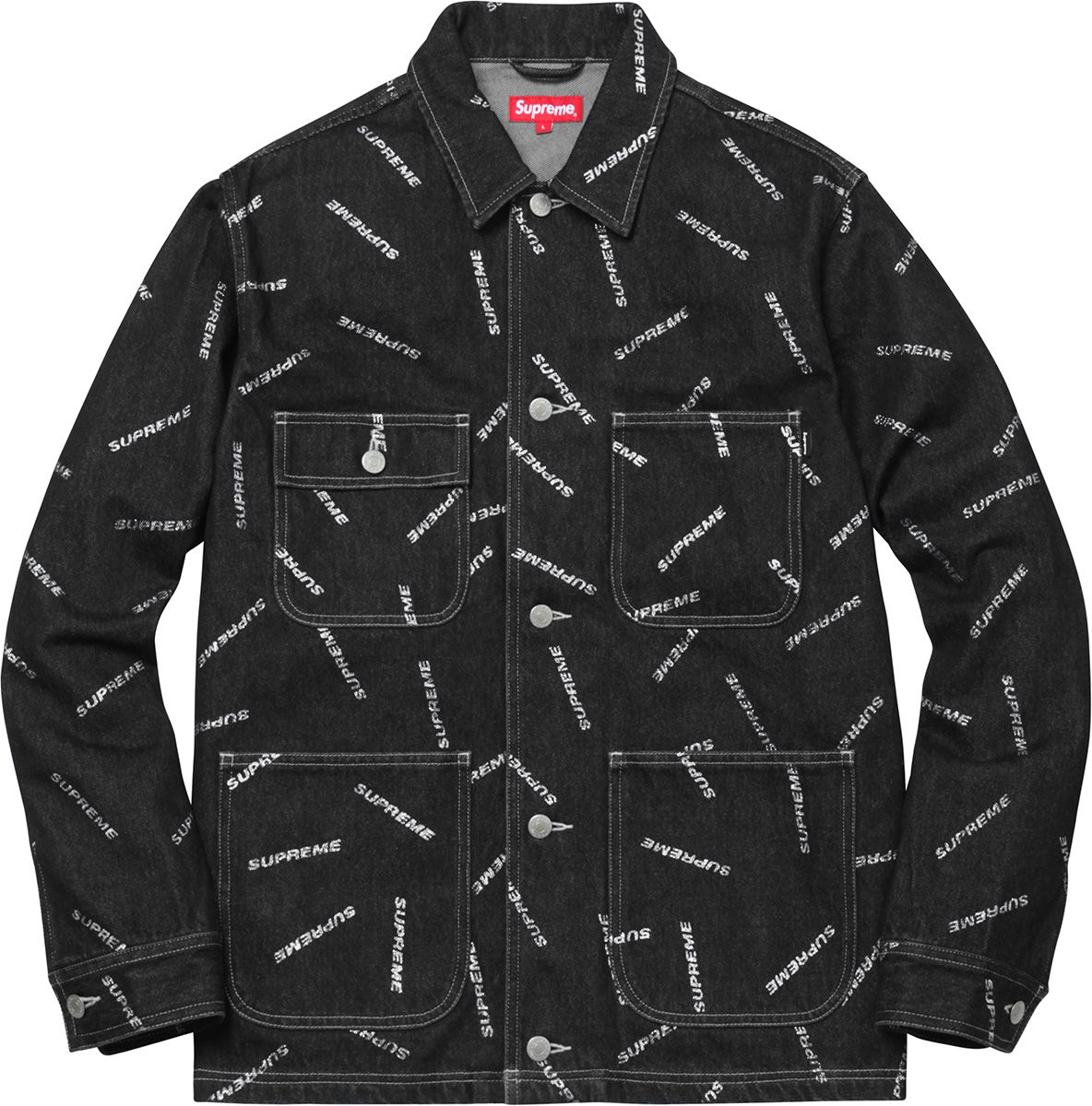 Supreme 22ss Denim Chore Coat ブラック　L Spring/Summer 2017 Preview – Supreme