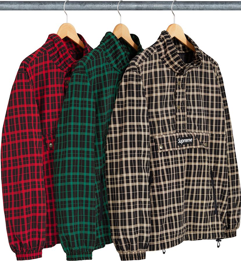 ド*ツ様 Supreme 18AW Nylon Plaid Pullover M Fall/Winter 2018 Preview – Supreme