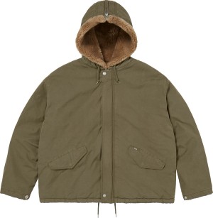 Fur Lined Hooded Field Jacket
