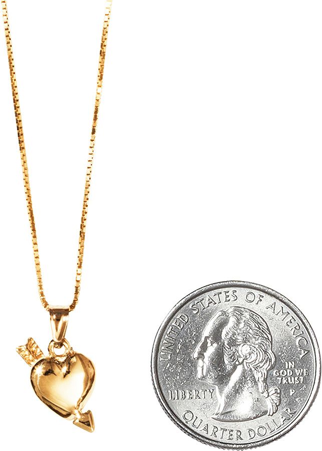 アクセサリー Supreme 14K Gold Heart Arrow Necklace Spring/Summer 2017 Preview – Supreme