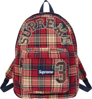Appliqué Flannel Backpack