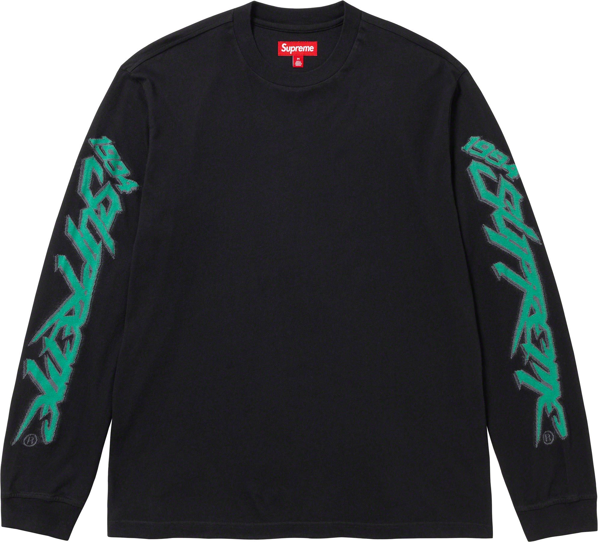 トップス Supreme Intarsia Sleeve L/S Top Black S Fall/Winter 2023 Preview – Supreme