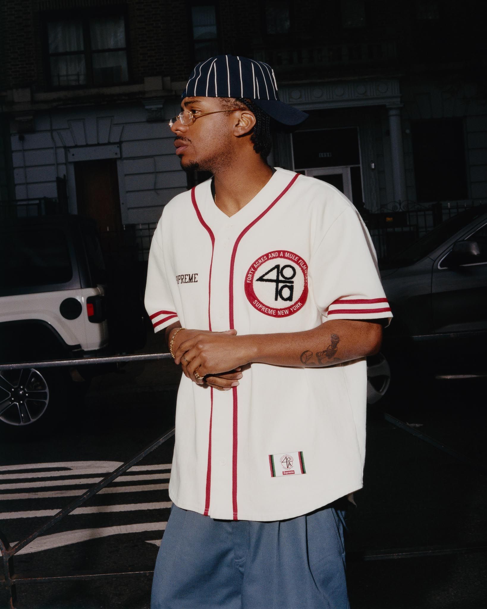 ウェア Supreme 40 Acres Baseball Jersey Natural Supreme 40 Acres