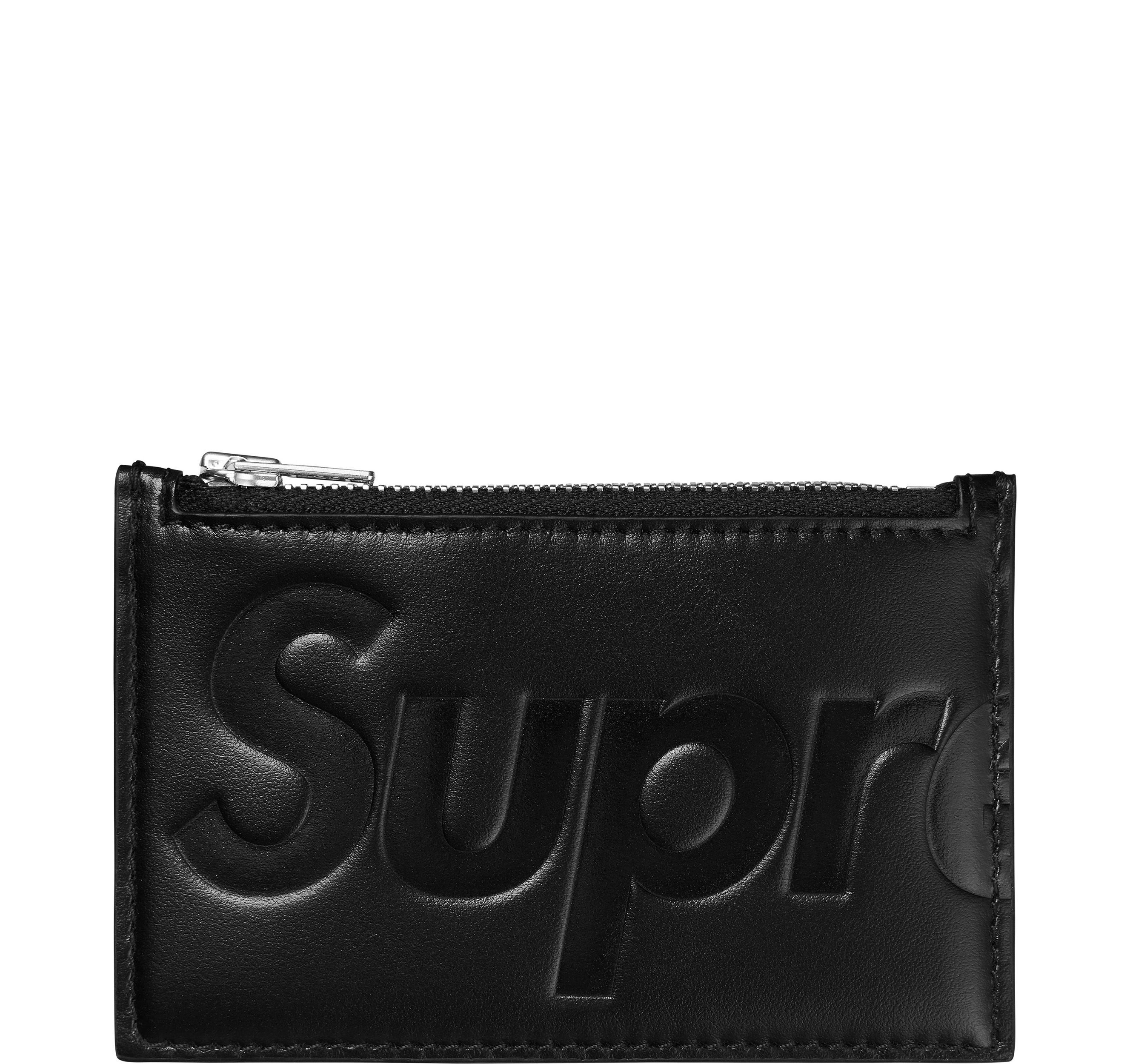 小物 Supreme Leather Zip Card Holder Black Fall/Winter 2025 Preview – Supreme