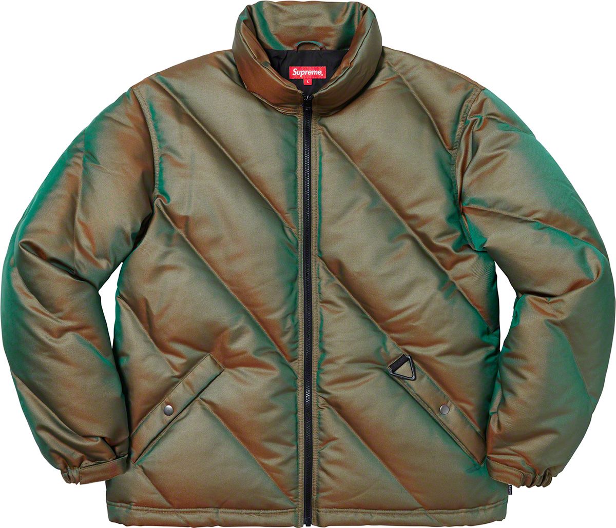ジャケット・アウター Supreme Iridescent Puffy Jacket Green S Fall/Winter 2019 Preview – Supreme