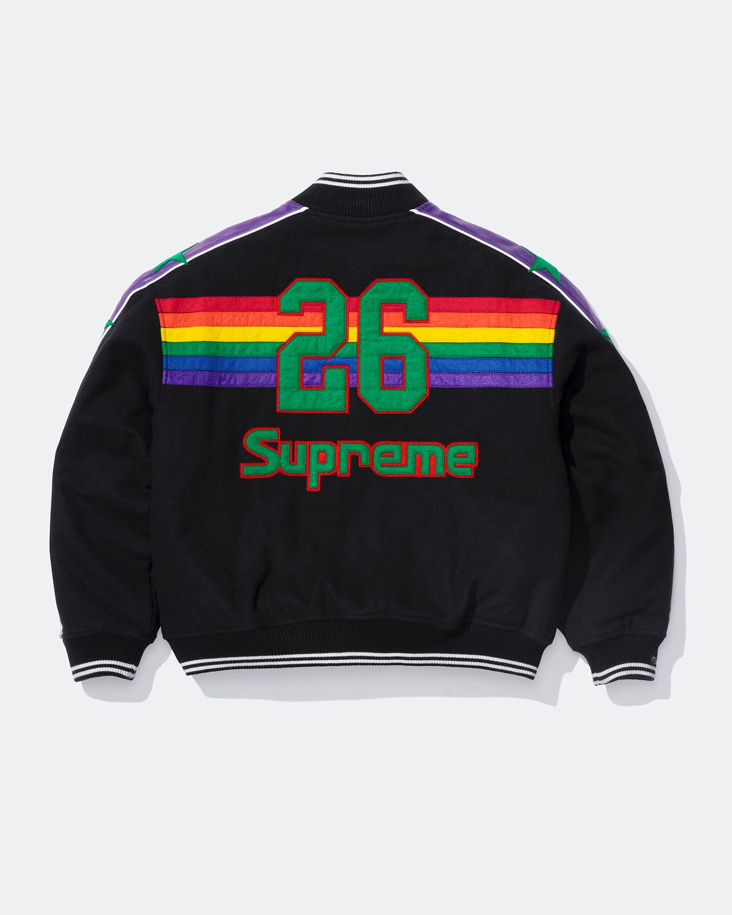 Supreme Mitchell & Ness グリーンスタジャン Supreme X Mitchell