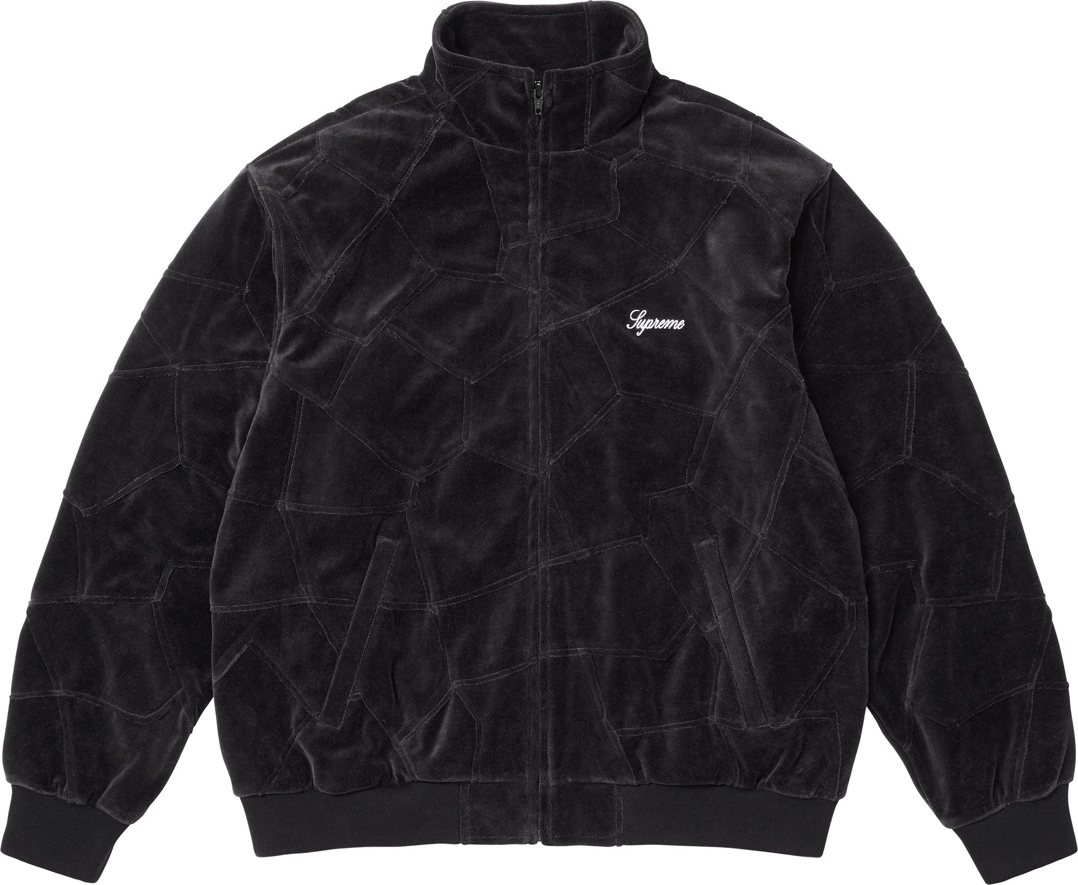 トップス Supreme Velour Mesh Track Jacket Black Spring/Summer 2025 Preview – Supreme
