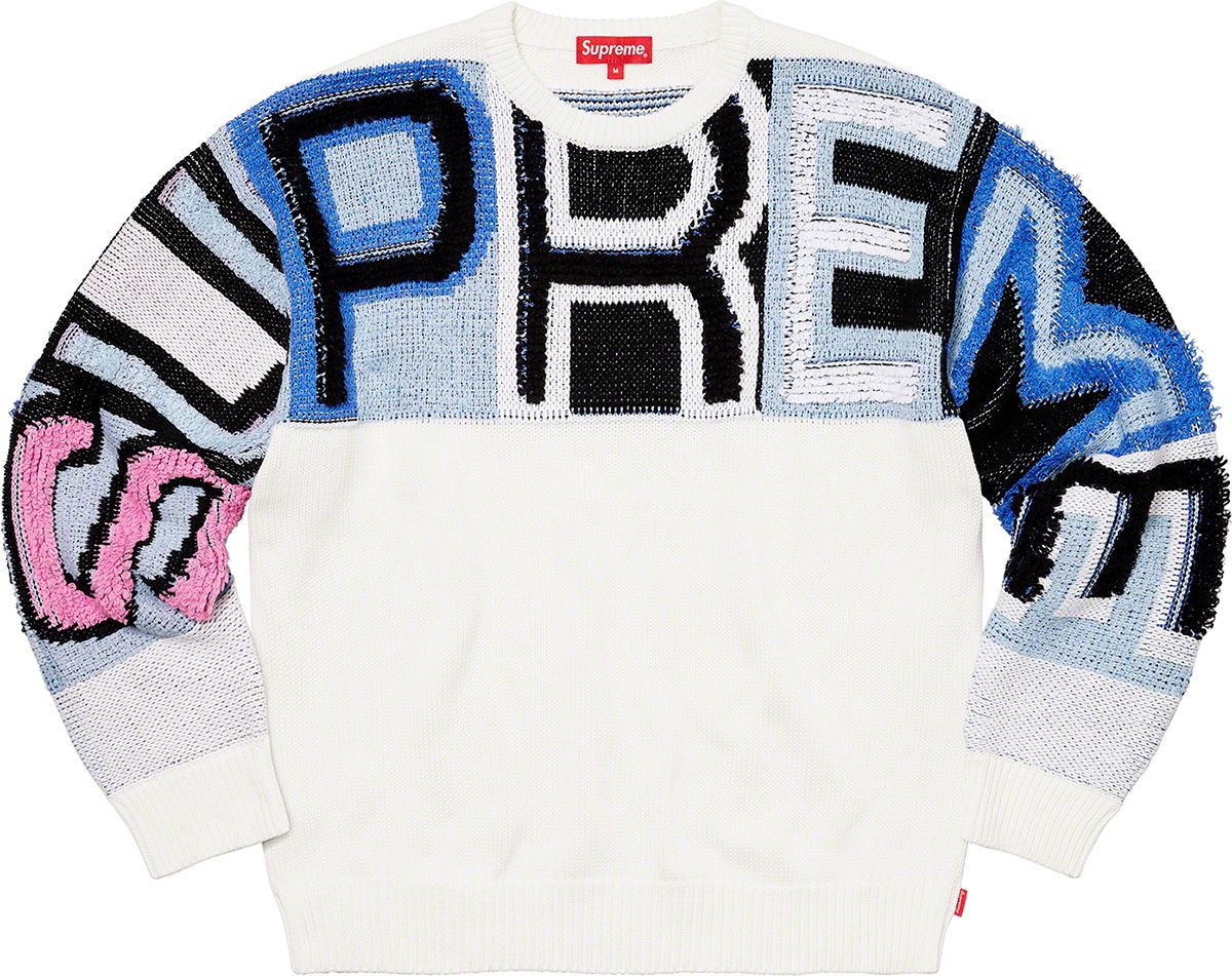 トップス supreme 21FW Chenille Logo Sweater White Fall/Winter 2021 Preview – Supreme