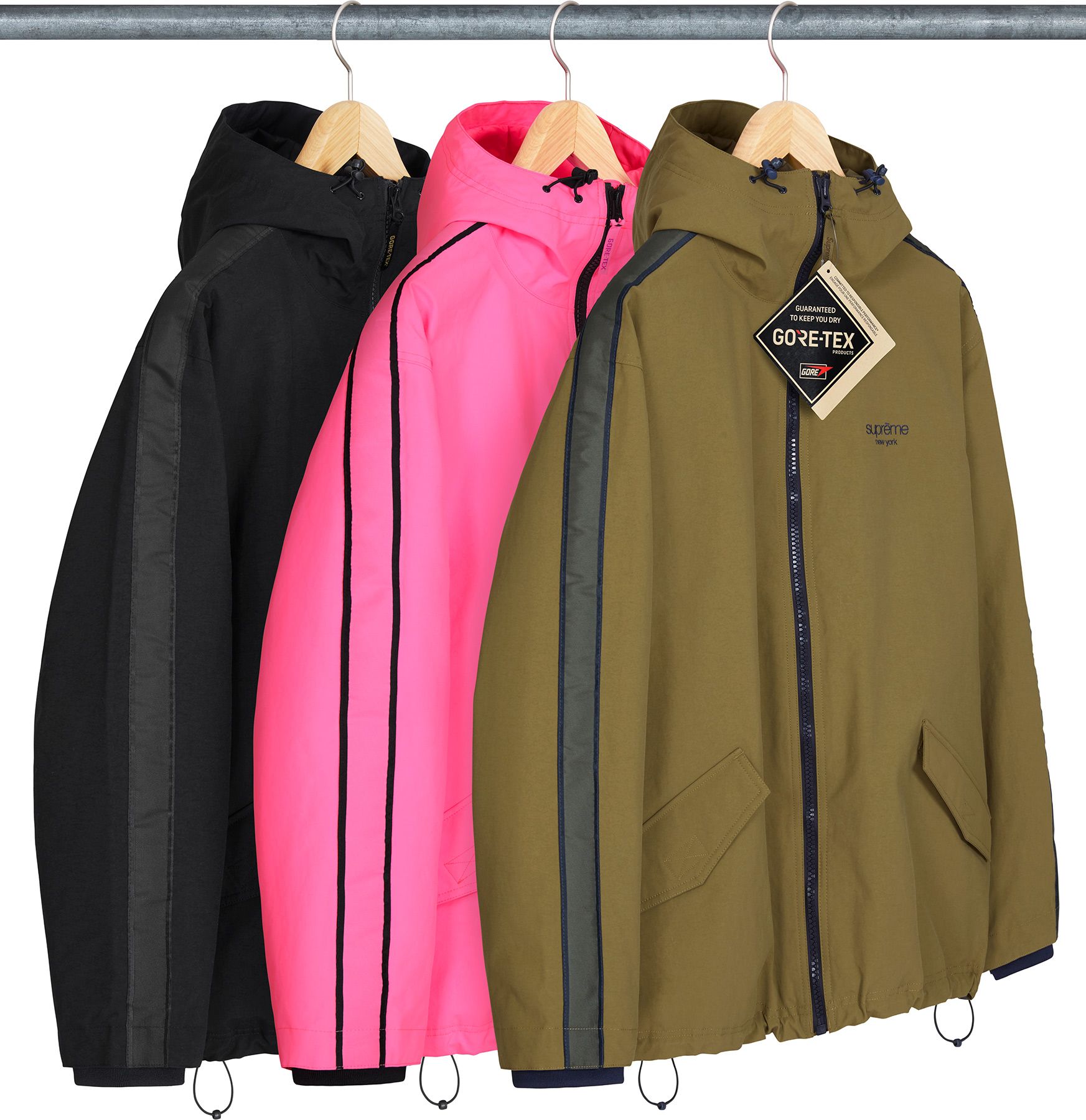 ジャケット・アウター Supreme GORE-TEX Stripe Hooded Jacket M Spring/Summer 2025 Preview – Supreme