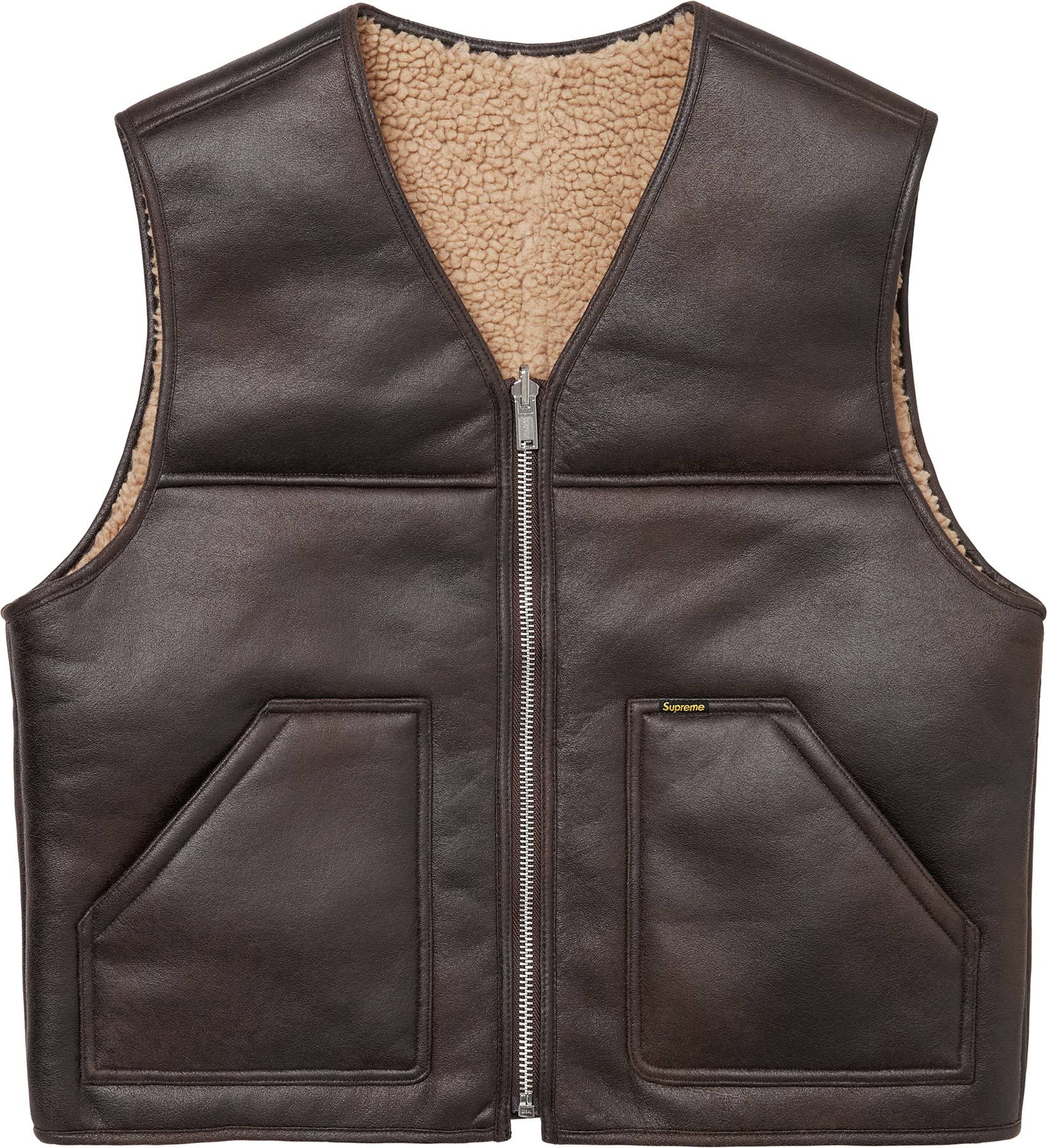 トップス supreme Reversible Faux ShearlingVest XL Fall/Winter 2024 Preview – Supreme