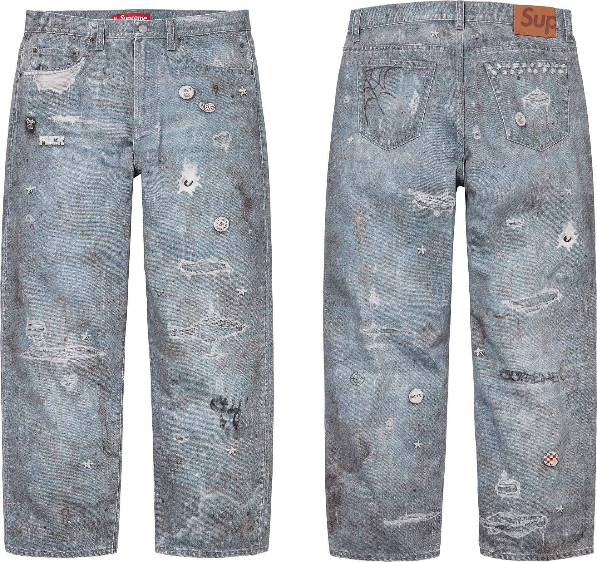 パンツ Supreme HJR Trompe L'oeil Loose Fit Jean Fall/Winter 2024 Preview – Supreme