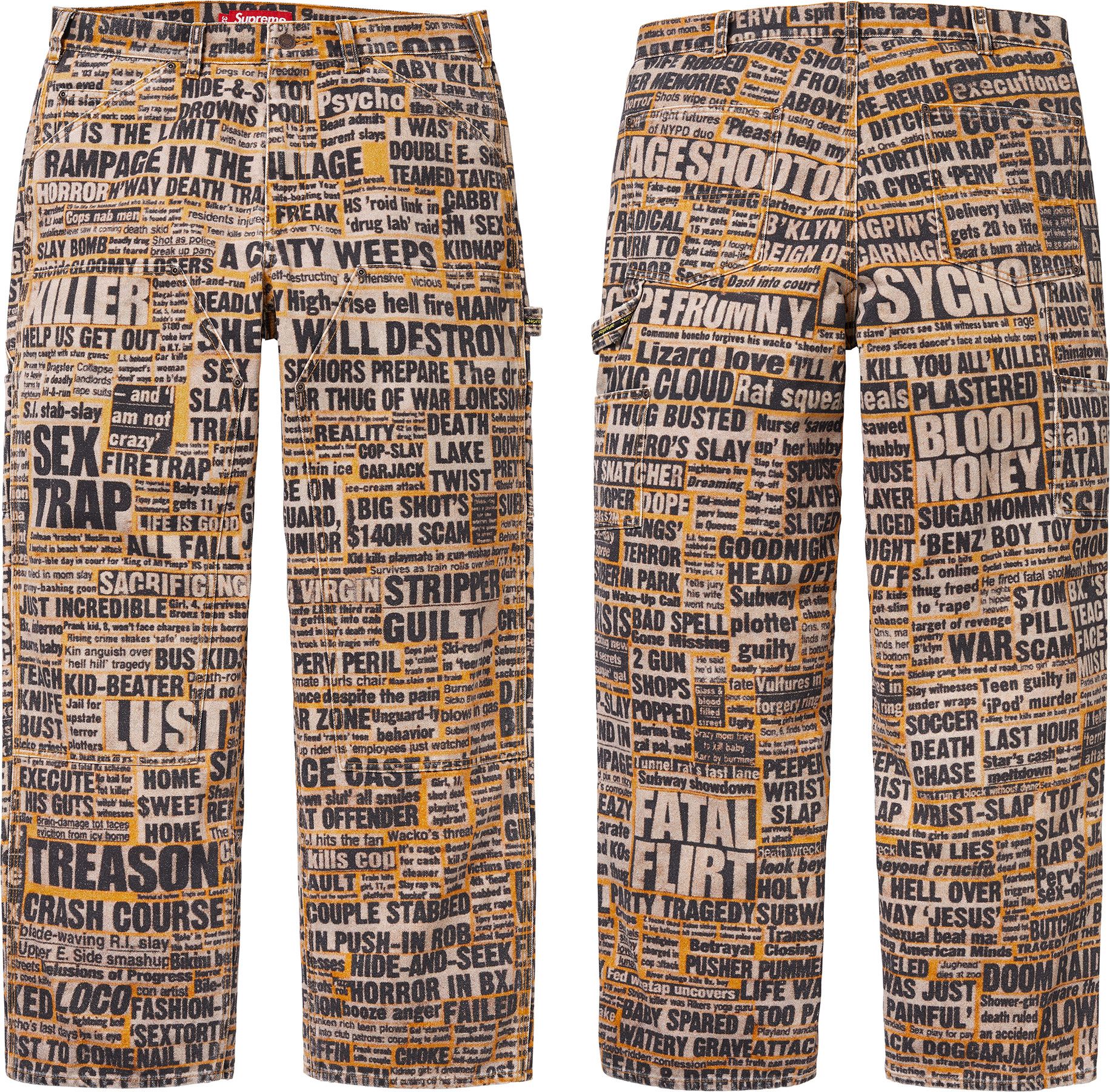 パンツ Supreme Newspaper Print Pants Fall/Winter 2025 Preview – Supreme