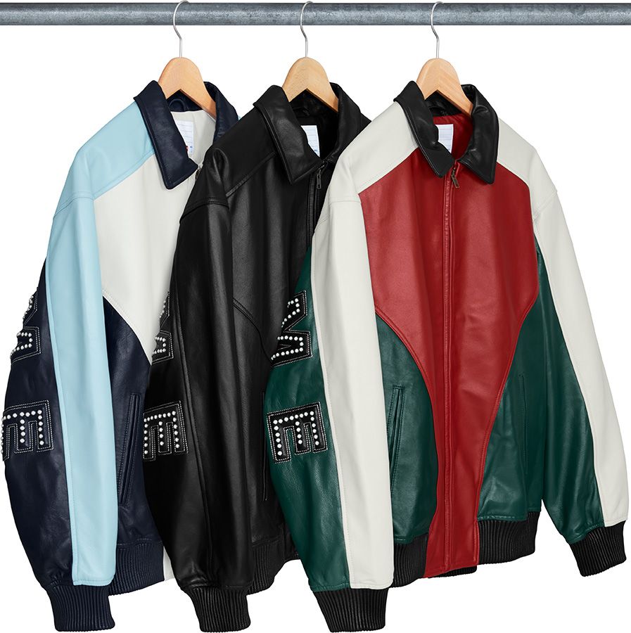 ジャケット・アウター Supreme Studded Arc Logo Leather Jacket Spring/Summer 2018 Preview – Supreme