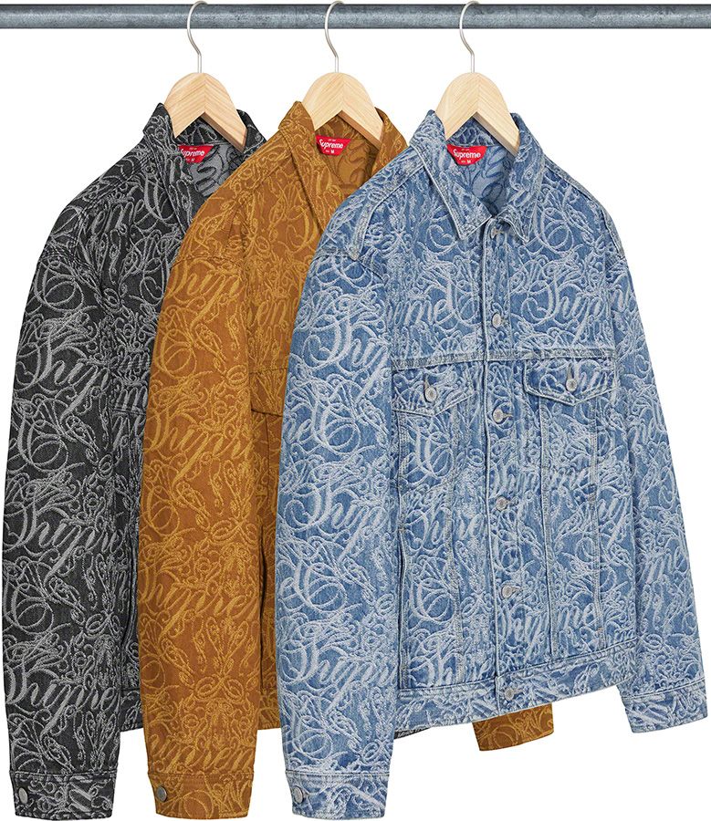 シュプリーム Script Jacquard Denim Jacket FW22 Fall/Winter 2022 Preview – Supreme