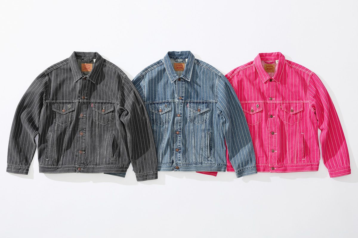 ジャケット・アウター supreme Levi's Pinstripe Trucker Jacket Supreme®/Levi's® – Gallery – Supreme