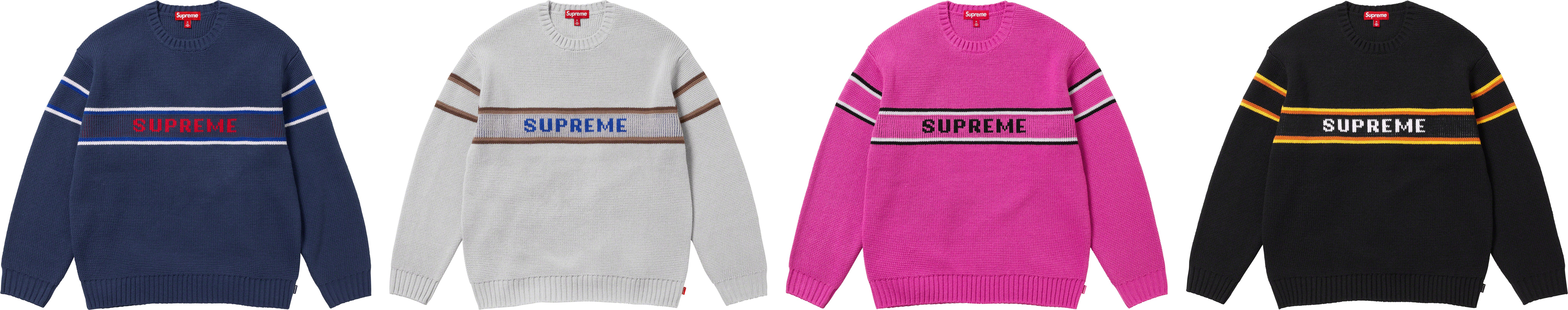 トップス Supreme Chest Stripe Sweater Fall/Winter 2023 Preview – Supreme