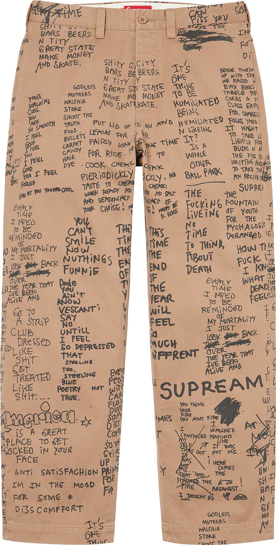 パンツ Supreme Gonz Poems Chino Pant Khaki 32 Spring/Summer 2023 Preview – Supreme