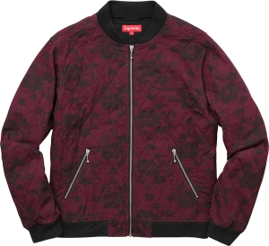 Quilted Lace Bomber Jacket