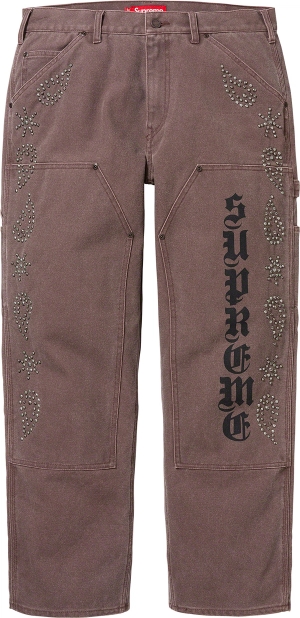Paisley Studded Double Knee Painter Pant
