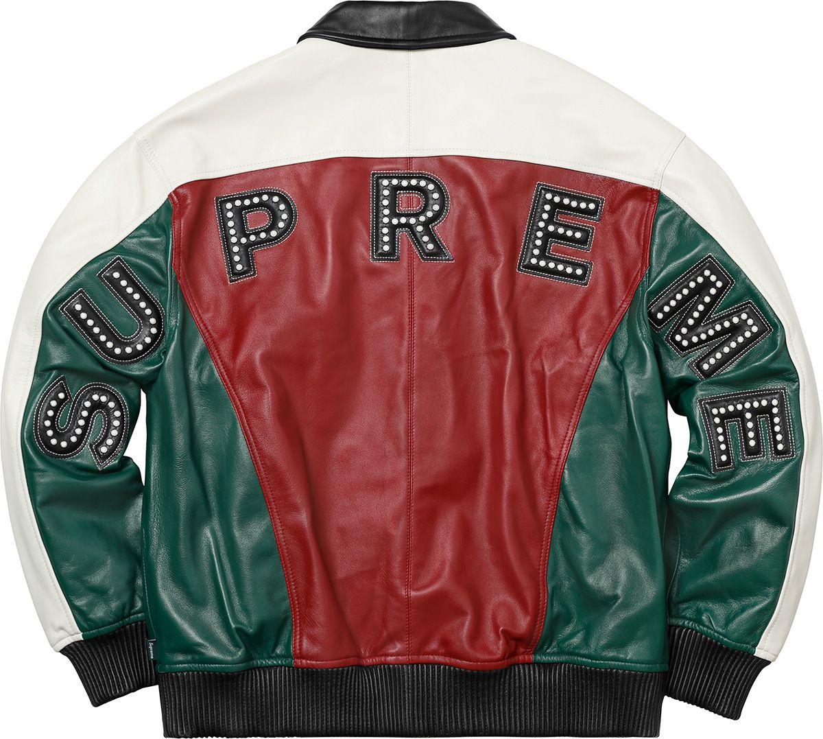 シュプリーム Studded Arc Logo Leather Jacket