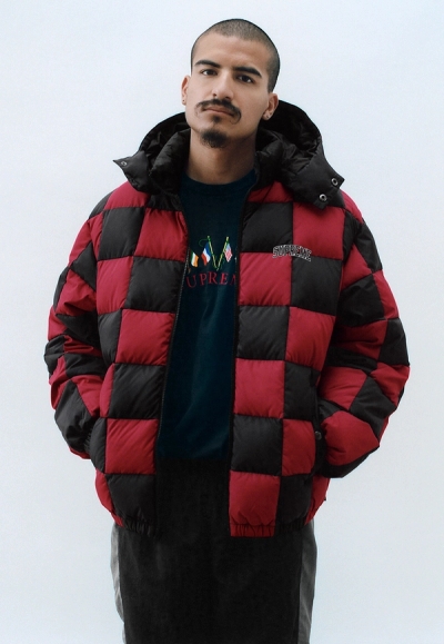 Checkerboard Puffy Jacket, Flags L/S Top, Side Logo Track Pant image 20