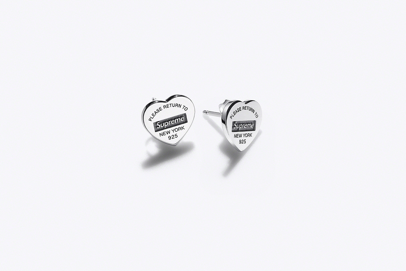 Return to Tiffany Heart Tag Stud Earrings (Set of 2). Sterling Silver. (11/16)