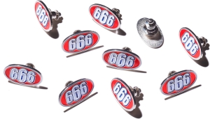 666 Oval Pin