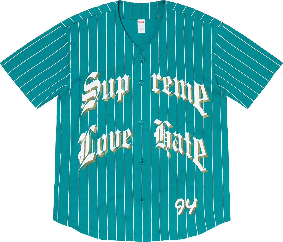Love Hate Baseball Jersey - Fall/Winter 2019 Preview – Supreme