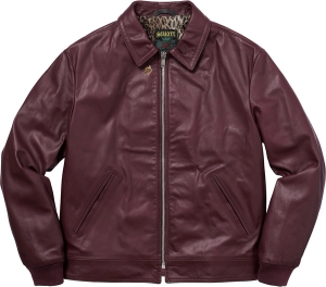 Supreme®/Schott® Leopard Lined Leather Work Jacket